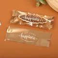 100pcs light luxury gold transparent heat seal bags for snacks 5.5x15cm size - Luxury Gold / Pack of 100