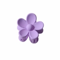 Matte purple flower hair claw clip with petal design for elegant half-up hairstyles - 3.5cm / Matte Purple