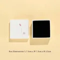 White jewelry gift box with pink flower print and black velvet interior, 7.5x7.5x3.5cm - Chinese Style Lotus Jewelry Box (Small)