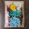 DIY dried flower set with blue hydrangea and yellow daisies for handmade crafts - Flower Pack No.24
