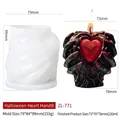 Καλούπι σιλικόνης Halloween χέρι με καρδιά για κεριά DIY και τρομακτικά διακοσμητικά - Αποκριάτικο Χέρι Καρδιά B ZL-771