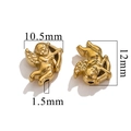 Golden cupid angel charm spacer bead in 10.5x12mm for DIY stainless steel jewelry making - Cupid / Gold