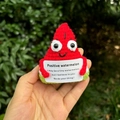Handmade crochet positive watermelon doll with a motivational message card - Watermelon Big Eyes 7*7cm