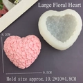 3D heart floral silicone mold for mousse cake fondant and DIY candle making tools - Large Flower Heart