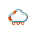 Orange cloud-shaped spring ring buckle with three hanging holes for DIY keychains - Orange