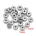 Perline abaco in acciaio 5mm argento distanziatori per creazione gioielli - 5x2x1.2mm / Color Acciaio