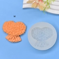 Dettaglio dello stampo in silicone per bouquet di rose a cuore con prodotto - Grappolo di Fiori a Cuore Medio (M)