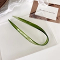 Minimalist green marble pattern U-shaped hair pin on elegant textured glass surface - Emerald Green