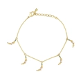 Adjustable gold chain bracelet featuring colorful zircon banana pendants for women - Banana Shape Style (XL00132)