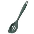 Green silicone slotted spoon with heat-resistant surface for non-stick cookware sets - Medium Slotted Spoon