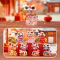 Colección figura gato naranja danza del león blind box con una versión transparente oculta - Caballo de la Fortuna Celebrando el Año Nuevo (-246) / 1pc Aleatorio