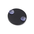 Dettaglio della base nera rotonda dello specchio cosmetico con doppie ventose da bagno - Specchio Ingranditore 20X (Busta) / Nero