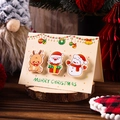 Three-piece Christmas brooch set with reindeer and Santa on a gift display card - Merry Christmas Style
