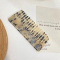 Vintage tortoise shell patterned acetate hair comb for sweet minimalist hairstyles - Beige Tortoise Shell