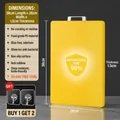 Yellow antimicrobial PE cutting board with metal handle, size 38x28x1.5cm with hooks - 38*28*1.5cm / Yellow