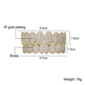 Icy gold hip hop grillz set with brass IP plating and shiny cubic zirconia stones - Gold