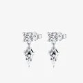 Orecchini pendenti in argento S925 con cristalli a forma di aquilone e tondi chiari - Argento 925 / Argento