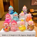 Miniature colorful pig liquid sand bottles in a 10-piece acrylic keychain set - Without Buckle Style / Multicolor