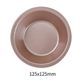 Teglia rotonda antiaderente in acciaio inossidabile oro rosa per dolci, 125x125mm - 125x125mm