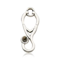 Detailed view of a silver medical stethoscope pendant for creative DIY jewelry making - Antique Silver Stethoscope 9x23mm