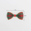 Primer plano de lazo navideño de cuadros rojos y verdes de 5x2,5cm con hilos dorados - Estilo 3 (5cm*2.5cm)
