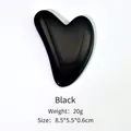 Schwarzes herzförmiges Harz-Gua-Sha-Tool für Körpermassage, 20g leichtes Design - Schwarz