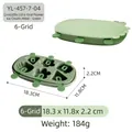 Green crocodile silicone ice cream mold with 6 compartments and flower shaped slots - Crocodile Lid Flower Popsicle Mold-Green-6 Grids