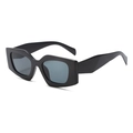 Fashionable black chunky cat-eye sunglasses for kids with deep blue UV protection lenses - Sand Black Frame Grey Lens