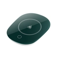 Dark green smart heating coaster with tempered glass surface and touch control button - Single Coaster (3-Speed/USB) / Dark Green