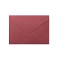Mini enveloppe vintage en papier spécial bordeaux avec rabat élégant en V - Rouge Carmin (Papier Fleur de Velours)