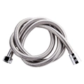 Tubo flessibile per doccia in acciaio inox con struttura a spirale e raccordi metallici - Flessibile Argento 1,5m Rinforzato