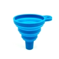 Entonnoir en silicone pliable bleu avec design ondulé et trou de suspension pour glaçons - Entonnoir Télescopique Rond (C1C5G) / Bleu (C1C5G)
