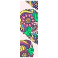 Bohemian style mandala diamond painting bookmark with colorful floral pattern on PU leather - SQ-02 Bohemian Floral