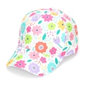 Kids' baseball cap featuring a vibrant colorful floral print and adjustable shark design - 52-54cm / Flower