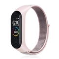 Pink nylon sport loop strap for Xiaomi smart band with adjustable velcro closure - Pink Sand