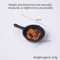 Miniature stewed pork pan model keychain, 6cm x 4.1cm size, detailed food miniature - Ribs Pan - No Hook