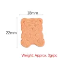 Orange bear resin DIY miniature charm 22x18mm for handmade crafts and deco - Bear Food