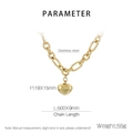Specifiche dettagliate del ciondolo a cuore e della collana a catena in oro - Collana Dorata (KN217606-Z)