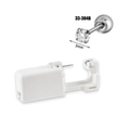 Einweg-Ohrlochpistole mit 3mm Silber-Zirkonia-Stecker, Modellnummer 33-304B - Stahl 3mm Krallenfassung Zirkonia