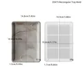 Rectangle heart resin tray mold with marble finish and precise size measurements - Rectangular Tray Mold