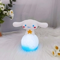 Cute Cinnamoroll character sitting on a glowing lunar-textured sphere night light - Cinnamoroll Night Light