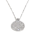 Collana con ciondolo sole argento e piccole perle su catena a sfere fine - Argento