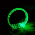 Vibrant green LED light-up bracelet with bubble texture and secure closure for parties - Green