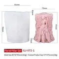 Pink floral girl embossed candle mold made of silicone for creative DIY soap making - Flower Pillar Girl GJ-072-1