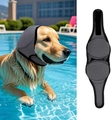 Noise canceling dark grey pet ear muffs with adjustable straps for grooming and swimming - New Model Gray
