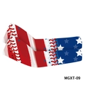 Outdoor sun protection arm sleeves with US flag digital print and baseball stitch design - Stitch Texture Stars & Stripes(MGXT-09)