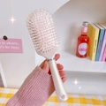 Handgehaltene beige ovale Luftkissen-Haarbürste mit runden Borsten für die Kopfhautmassage - 2# Oval Champagner Gold