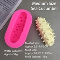 Detailed sea cucumber silicone mold for DIY mousse cake and resin craft projects - Medium Sea Cucumber Mold-Pink