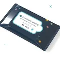 Portable 10-pack baby wipes in dark blue packaging with geometric patterns - Geometric Design / 10 Sheets/Pack