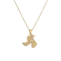 Gold-plated hummingbird pendant necklace with sparkling colorful zircon micro-inlay - Soaring Hummingbird Style